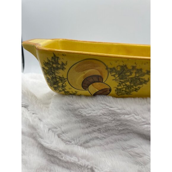 Vintage Mushroom Design Baking Dish Loaf Bread Pan - Picture 2 of 14